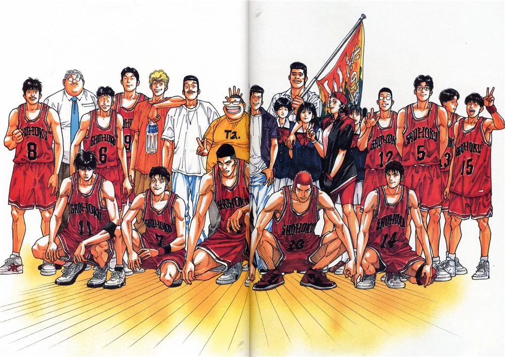 Синий Slam Dunk плакаты настенные наклейки яркие цветные украшения для дома белая бумага с покрытием прямая - Цвет: Синий