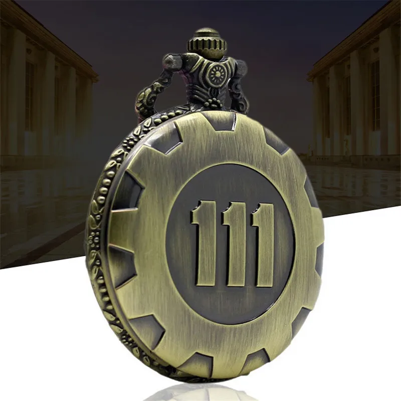 

Часы карманные кварцевые в стиле стимпанк, 3 цвета, для косплея, игры «Fallout 4», 111