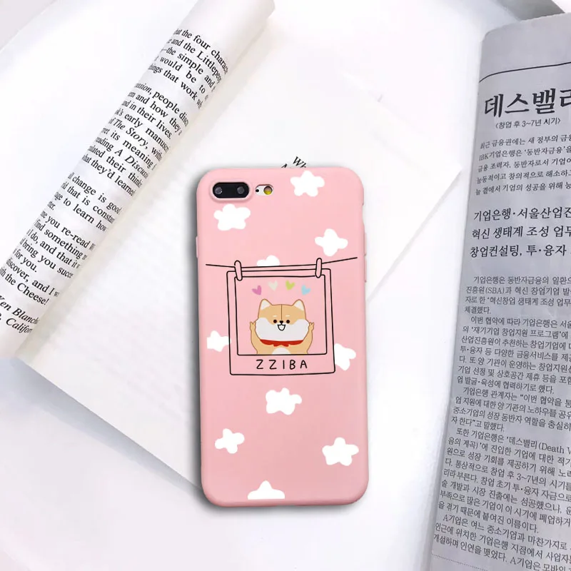 Мультяшный телефонный чехол Coque для iPhone 6 6S Plus X XR 5 SE милый розовый с животными