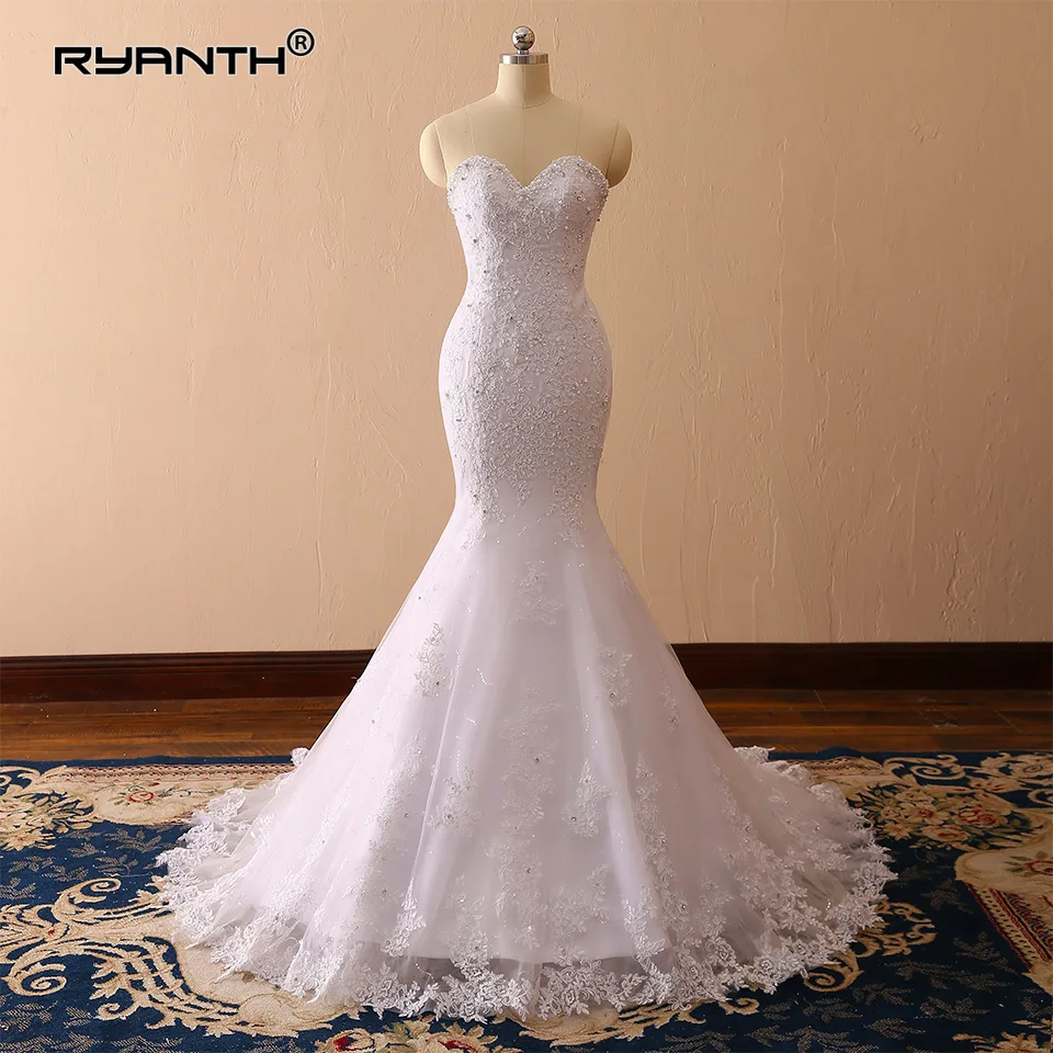 Блестящее платье De Mariage роскошное кружевное свадебное платье русалки Vestido De Noiva дешевые сексуальные винтажные Свадебные платья для любимой