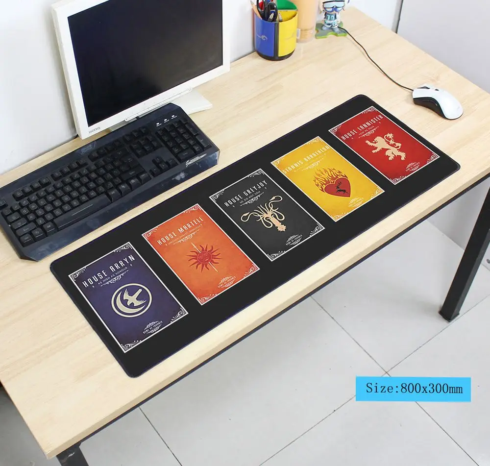 size 800x300x2mm Коврик для мыши "Игра престолов" 80x30 см Коврик для мыши notbook компьютерный коврик для мыши locrkand игровой коврик для мыши геймер для клавиатуры коврики для мыши - Цвет: size 800x300x2mm