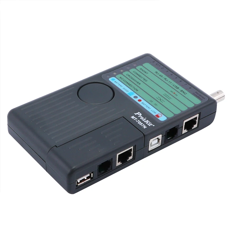 Фото Pro'skit MT-7057N 4 в 1 анализатор сетевого кабеля BNC USB-тестер выключатель цепи искатель Pro'skit MT-7057N 4 в 1 анализатор сетевого кабеля BNC USB-тестер выключатель цепи искатель