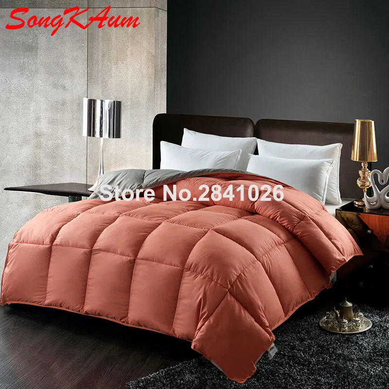 100% зимнее стеганое одеяло с белым утиным/гусиным пухом пододеяльник хлопковым