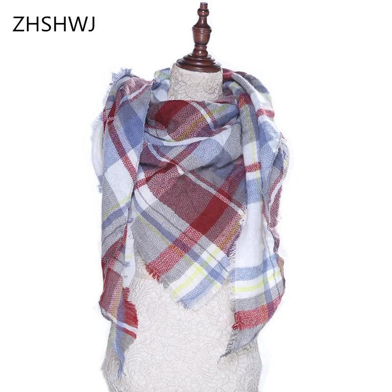 [ZHSHWJ] высококачественный зимний брендовый дизайнерский треугольный шарф Женская