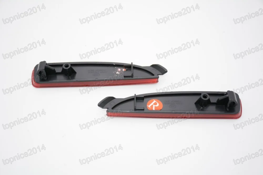 1 пара красный объектив задний противотуманный фонарь бампер отражатель лампы