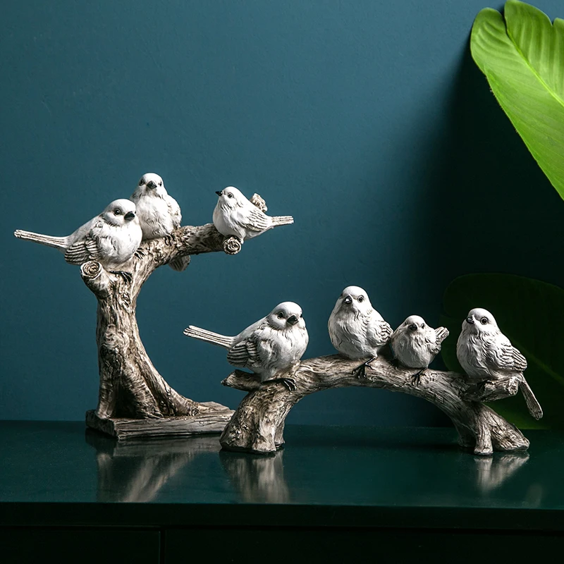 

American Style resin Bird Originality and retro Bird&#39s ornament Home decor crafts Animals figurine deskTV cabinet decoration