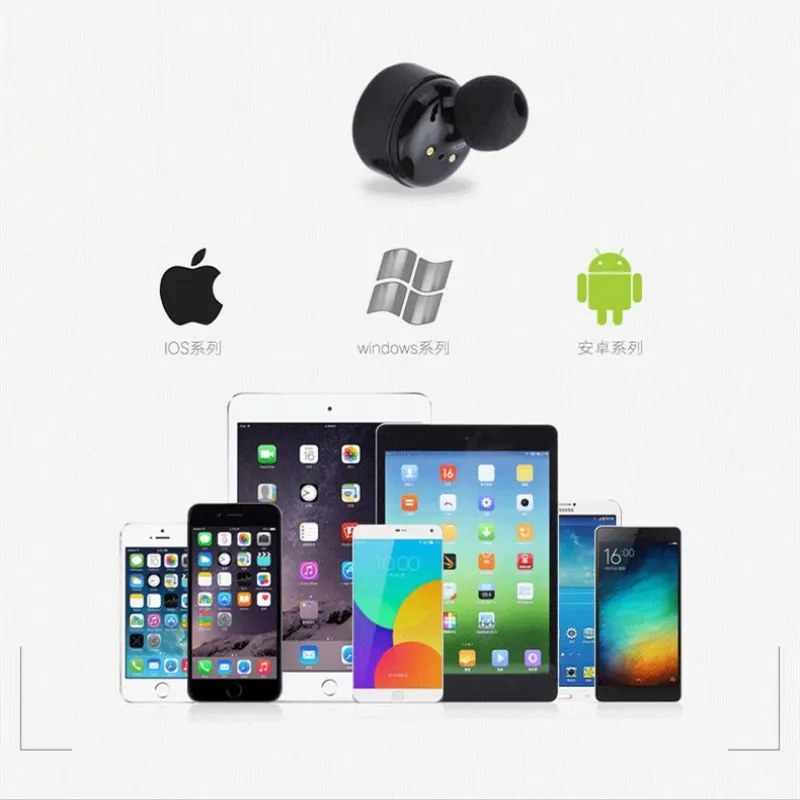 SITOOSHE Bluetooth наушники X2T мини настоящие Беспроводные с зарядным устройством