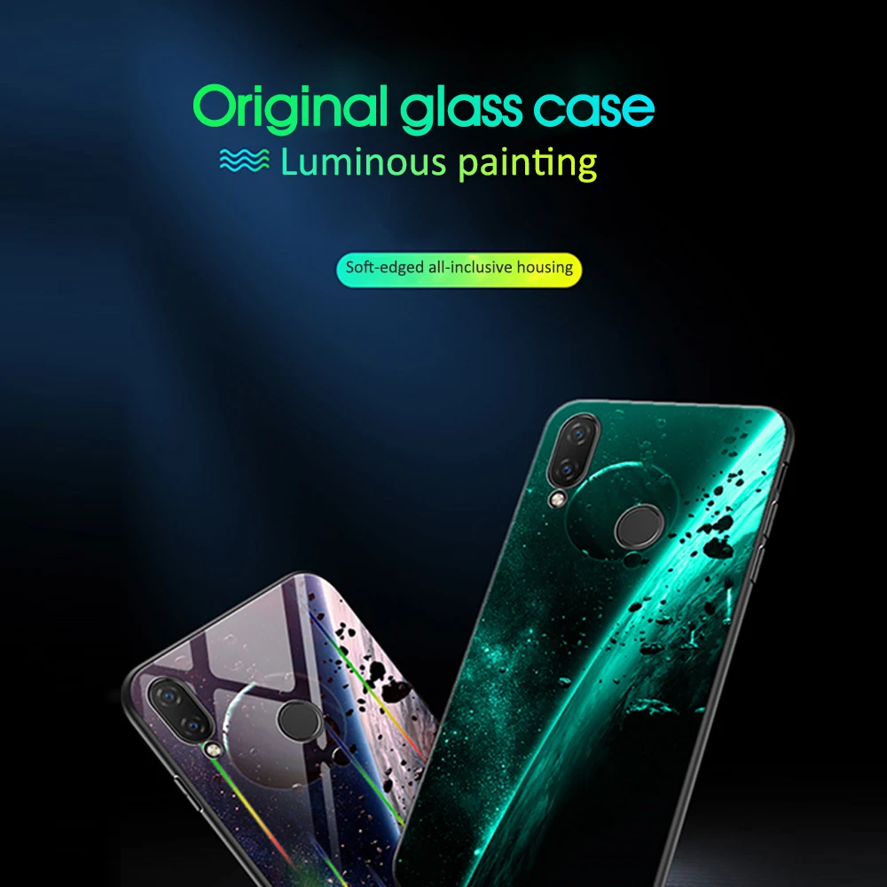 Роскошный стеклянный чехол для телефона Lu mi nous для Xiao mi Xio mi 9 8 A2 Lite A1 Red mi Note 8 7 5 4X Pro Red mi 7 6 Pro 5 Plus K20 Pro