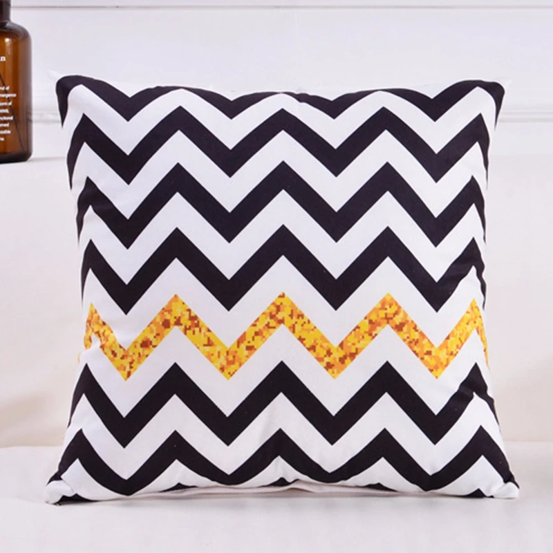 Наволочка в черно желтую полоску для диванной подушки|cushion cover|cushion cover geometricdeer cushion