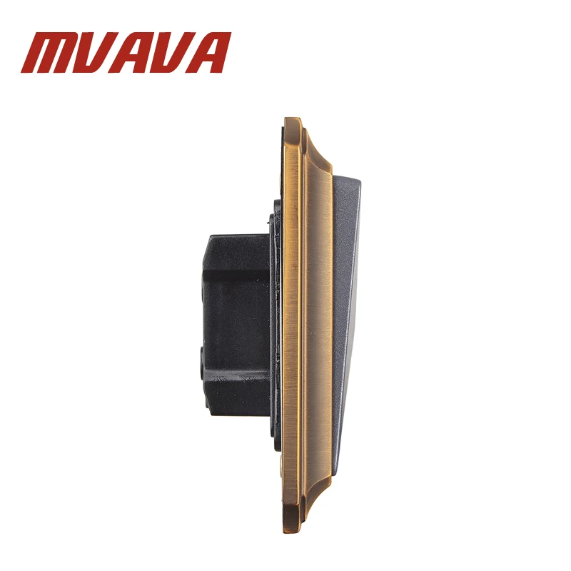 MVAVA роскошный настенный выключатель с бронзовой рамкой 16A 110 250 В декоративный 4