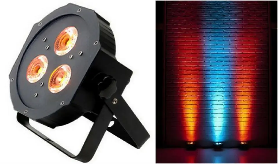 10 шт./лот ADJ led par плоский свет 3x9 Вт RGB 3 в 1 IEC slim 38 дискотека клуба ночного