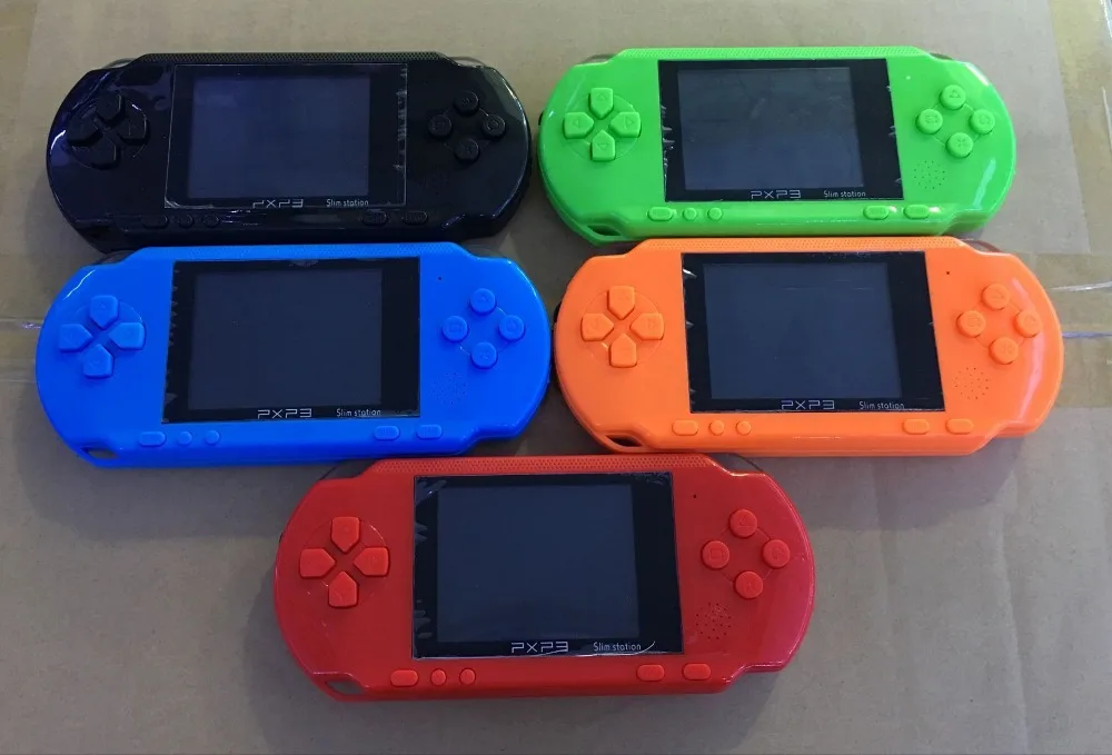Новый 3-дюймовый 16 бит PXP3 Ручной игровой плеер игровая консоль с av-кабелем + 2