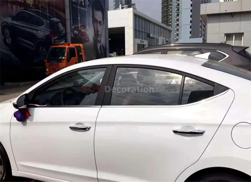 Новинка! Для hyundai Elantra Avante шестое поколение хромированная нержавеющая сталь нижние Оконные Планки 4 шт