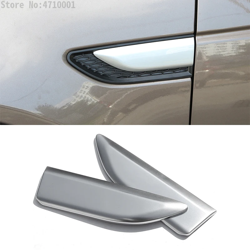 

2pcs ABS Chrome Car Body Side Air Flow Vent Fender Cover Trim For Land Rover Discovery Sport 2015-2017 Auto Parts Accessories