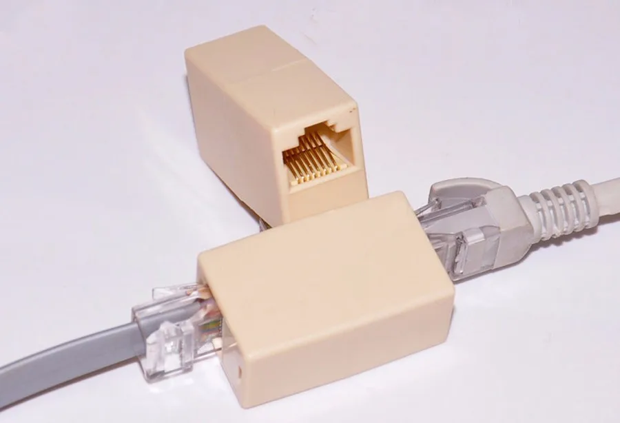 2 шт./лот, высокое качество, разъем RJ45, кабельный разъем, сетевой кабель с двойной головкой, сетевой кабель через соединение cat5e cat6