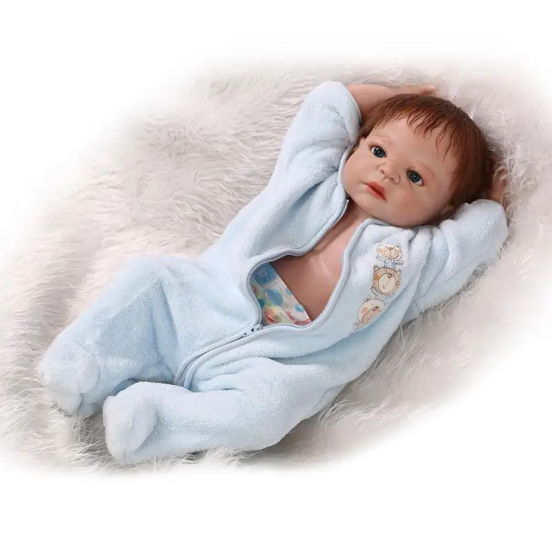 

silicone 57cm full vinyl reborn babies dolls boys girls toys boneca brinquedo alive - doll born 22inch for children