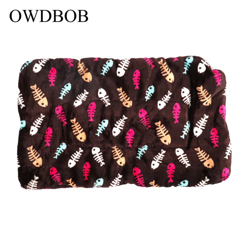 OWDBOB коврик для собак для домашних животных кровать подушка зима теплая кошка собака кровати коврик мягкое Флисовое одеяло для животных матрас для маленьких средних и больших собак