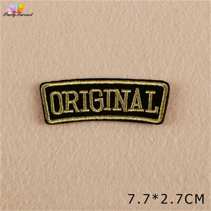 PF Знак Патчи Улыбка Письма Мотив Аппликация Вышивка Утюг-на Шить-на Рюкзак Крышка