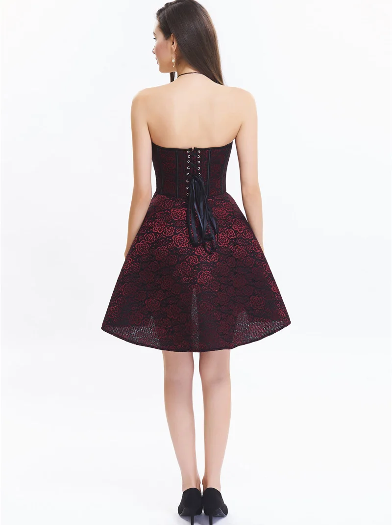 COSWE босоножки назад без бретелек Люкс корсетные Sheer Бюстье корсет