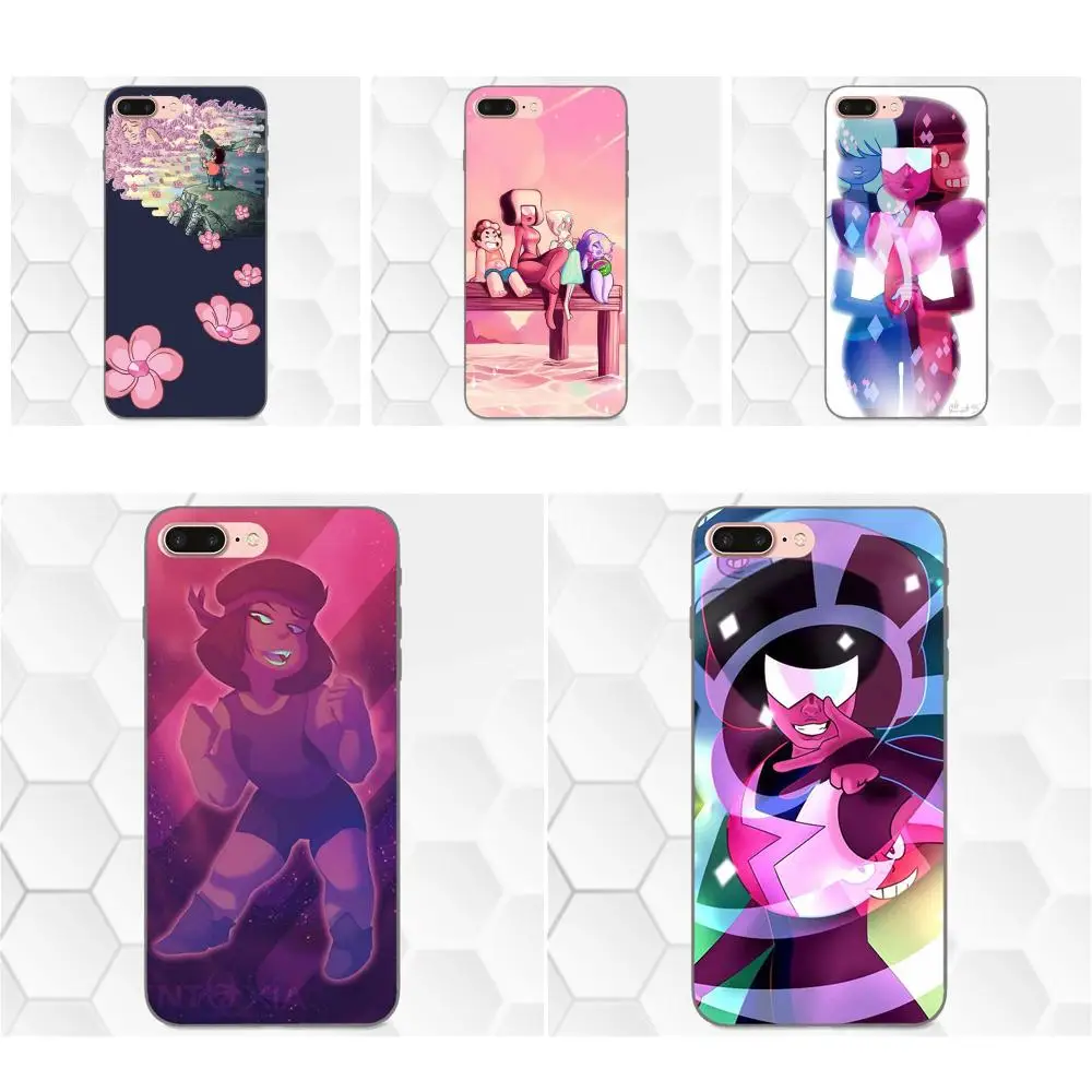 Мягкий с рисунком из ТПУ чехол для Apple iPhone 4 4S 5 5S SE 6 6S 7 8 Plus X XS Max XR Steven Universe Ruby