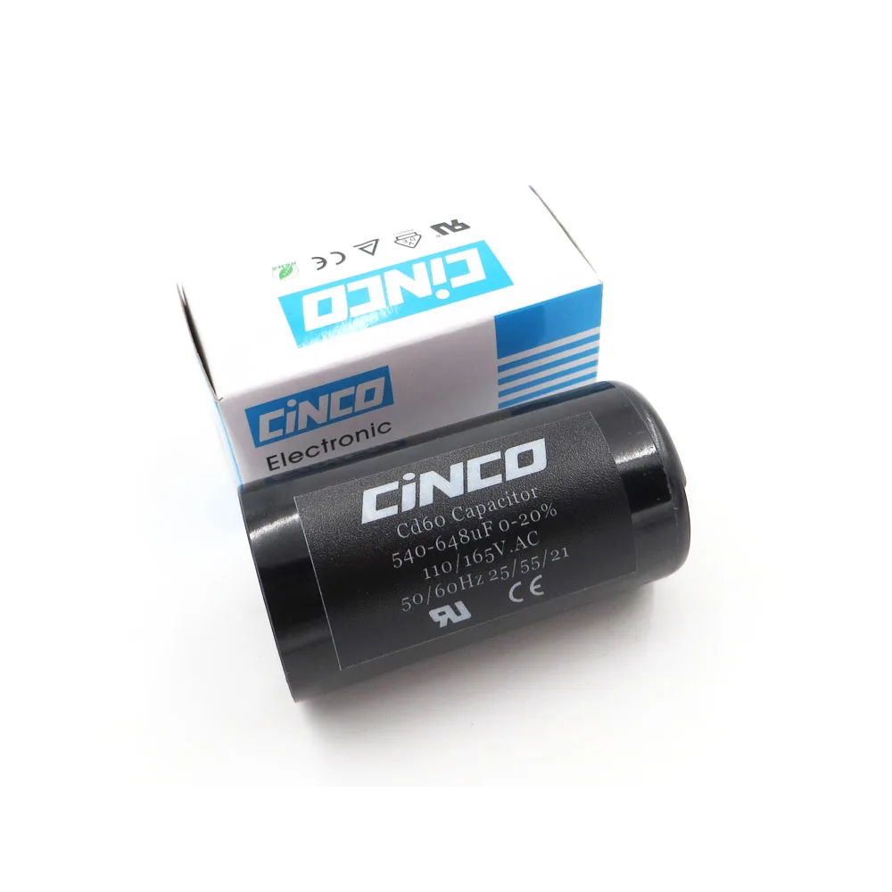 CD60 моторный запускаемый конденсатор 540 648 мкФ 110V 125V 165V mfd uf mf компрессор вентиляции