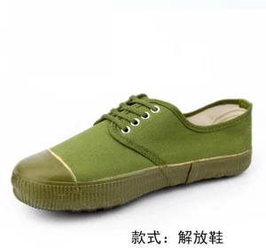 Модные туфли для освобождения, обувь для военных тренировок с низким верхом, армейский зеленый цвет, Мужская Резиновая прочная нескользящая женская обувь на шнуровке