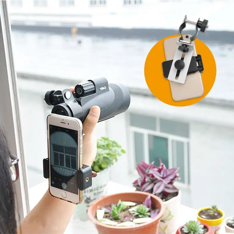 Universal Mobile Cell Phone Adapter Clip Bracket Mount Holder for Spotting Scopes Telescope Microscope Accessories |