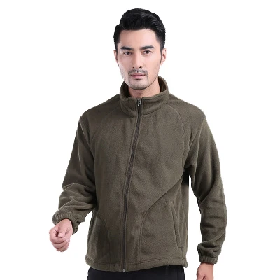 Men Army Green Зимние флисовые куртки для мужчин и женщин на горной местности, теплые ветровки для спорта на открытом воздухе, походные треккинговые лыжные рыболовные толстые пальто VA387 - Цвет: Men Army Green