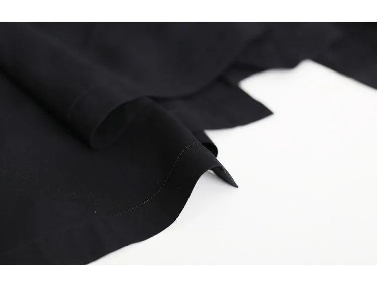 TWOTWINSTYLE сплит длинная рубашка Женский Стенд воротник фонарь рукав Ruched Белый Большой размер OL Блузка Весенняя Модная элегантная одежда