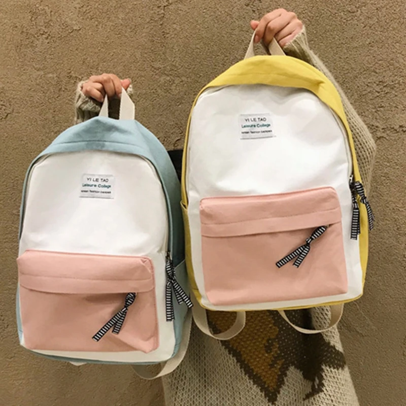 2019 Модные женские рюкзаки подходящие по цвету большие школьные сумки для девочек