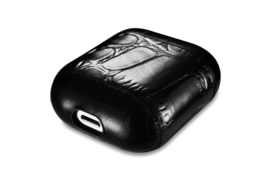 Для AirPods чехол Топ натуральная кожа чехол для Apple Airpods роскошный крокодил дизайн защитные наушники аксессуары чехол