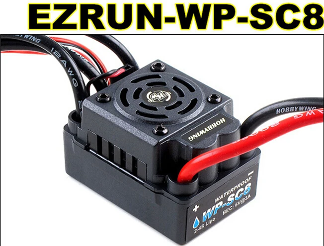 Hobbywing EZRUN-WP-SC8 120A водонепроницаемый бесщеточный скоростной контроллер esc для RC автомобиля и грузовика игрушка часть