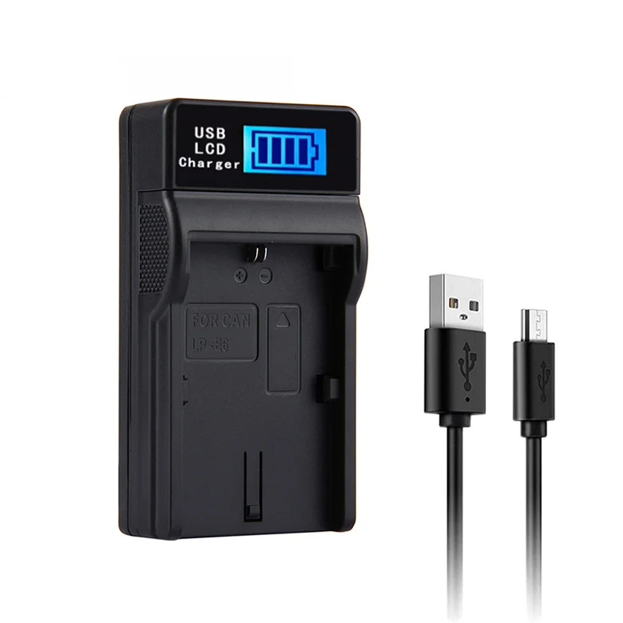 SANGER E6 USB зарядное устройство для камеры LC-E6E LCE6E LCE6 LC E6E Canon LP-E6 LPE6 LP E6N аккумулятор