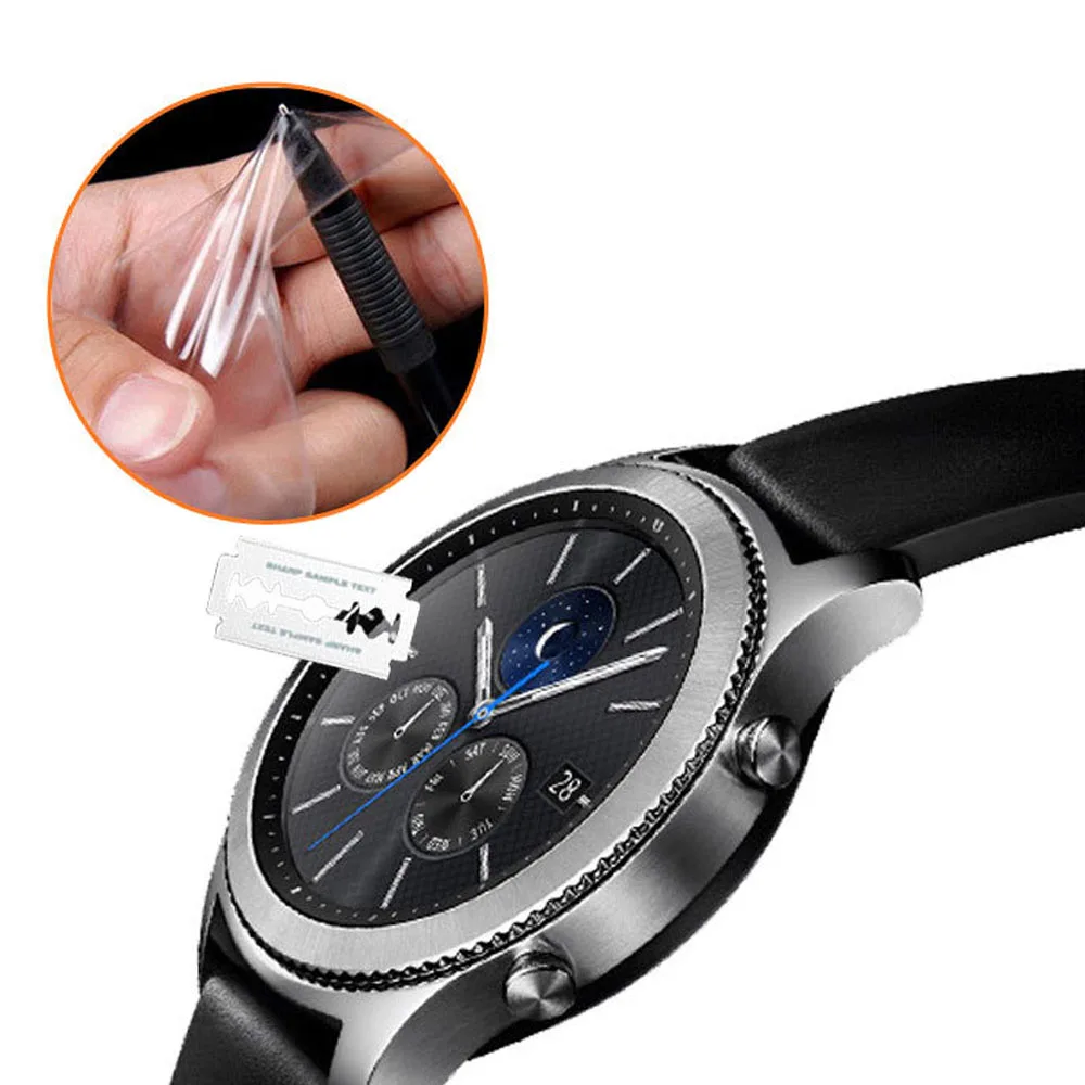 Защитная пленка для экрана Samsung Gear S3 Classic /Frontier SmartWatch из мягкого ТПУ с защитой от