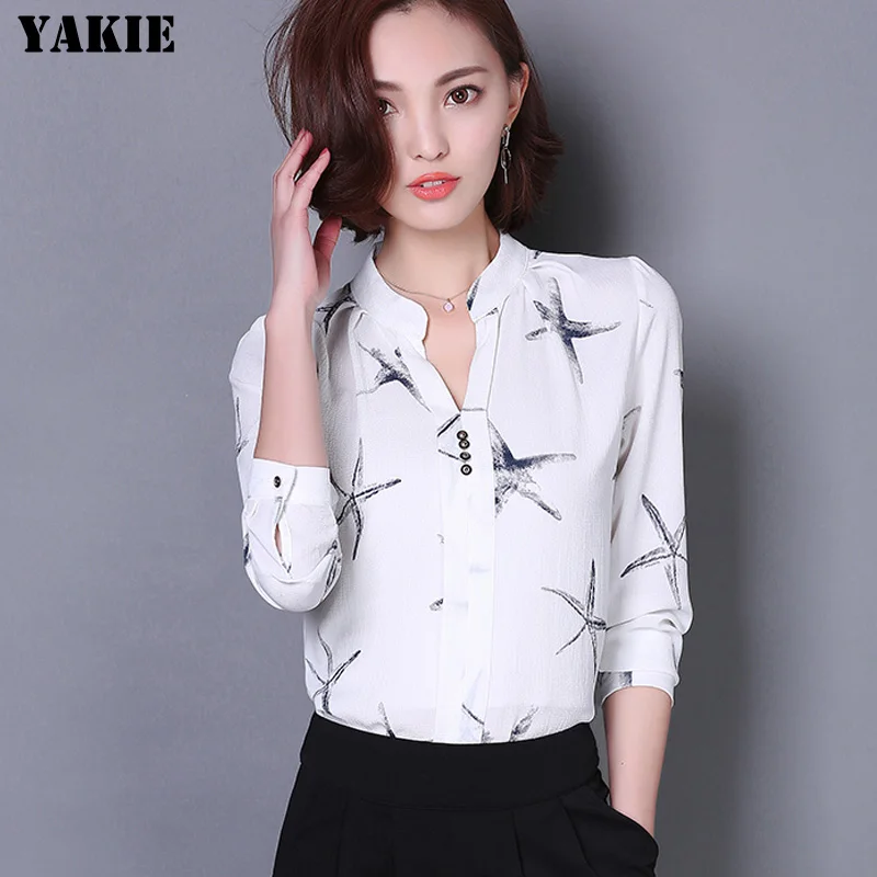 Женская шифоновая рубашка элегантная повседневная блузка для офиса стройная