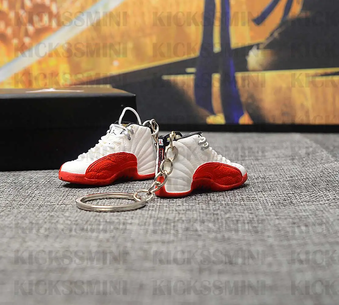 Дропшиппинг Air Jordan 1" Вишня" брелок с кроссовком 1/6 масштаб 3D Мини кроссовок JORDAN Брелок В Форме куклы аксессуар