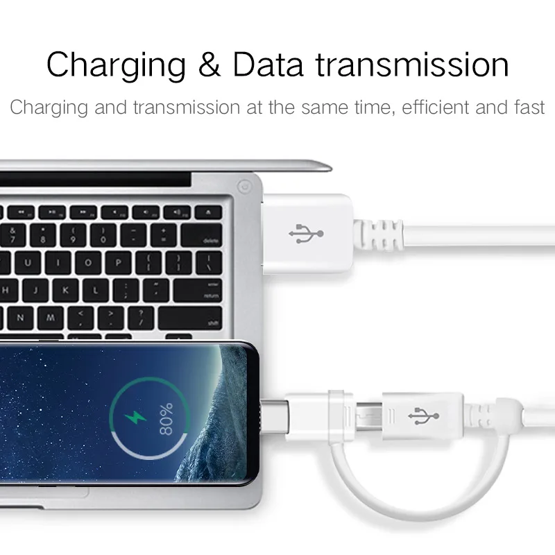 Кабель Samsung 2 в 1 Micro USB Type-C S10 S9 S8 plus Note10 Note9 Note8 Note5 Note4 C9 C7 C5 Pro S7 S6 Edge S4 Note2 J7 A9 |