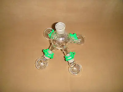 Лабораторный приемник для дистилляции с коротким ходом четырьмя колбами 50 мл 24/29