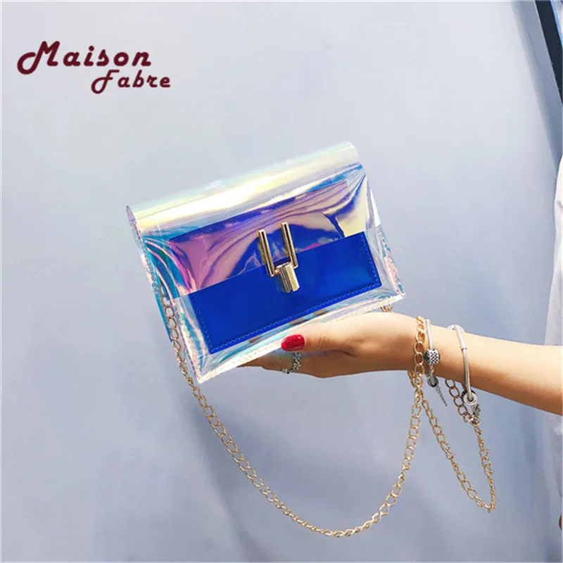 Women Laser Crossbody Bag Messenger Shoulder PVC Jelly Small Tote Bags Holographic Lady Torebka damska|Сумки с ручками| |