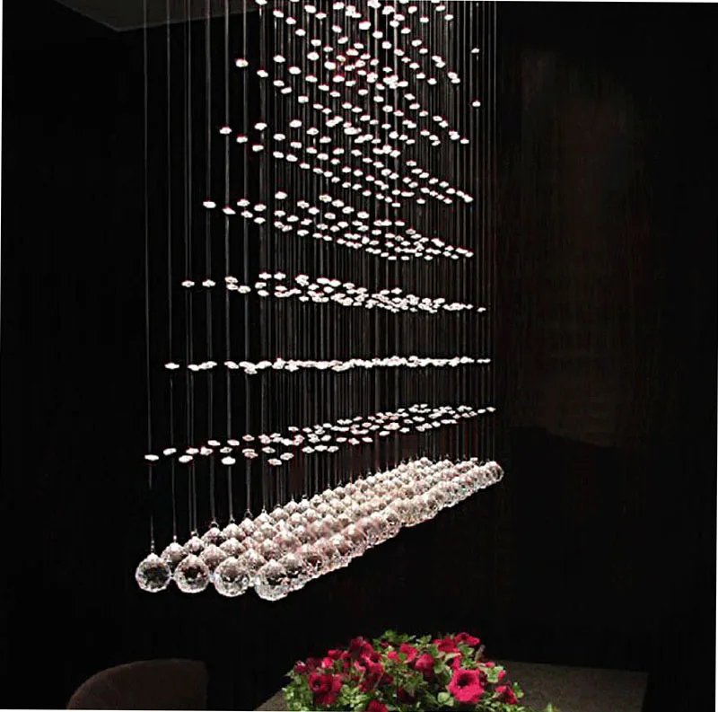 Хрустальный светильник в виде пирамиды для ресторана подвесная линия