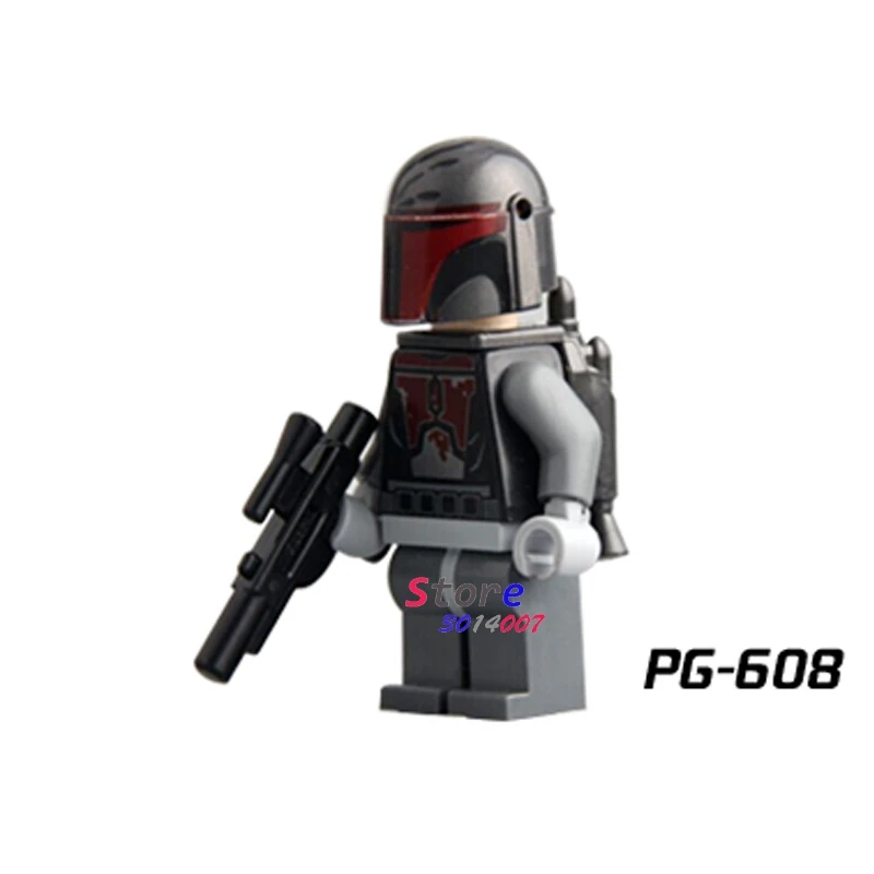 PG608 Один мандалорский Fet Jango Darksaber s строительные блоки Модель Кирпичи Игрушки - Цвет: PG608
