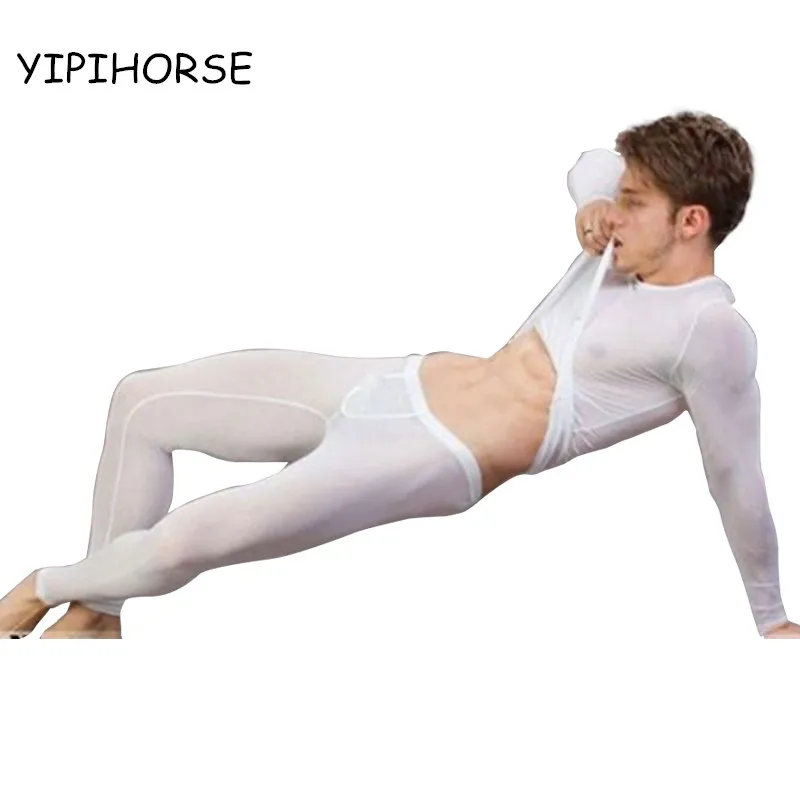 2019 Мужская прозрачная Пижама Ультратонкий комплект для сна U выпуклая трёхмерные