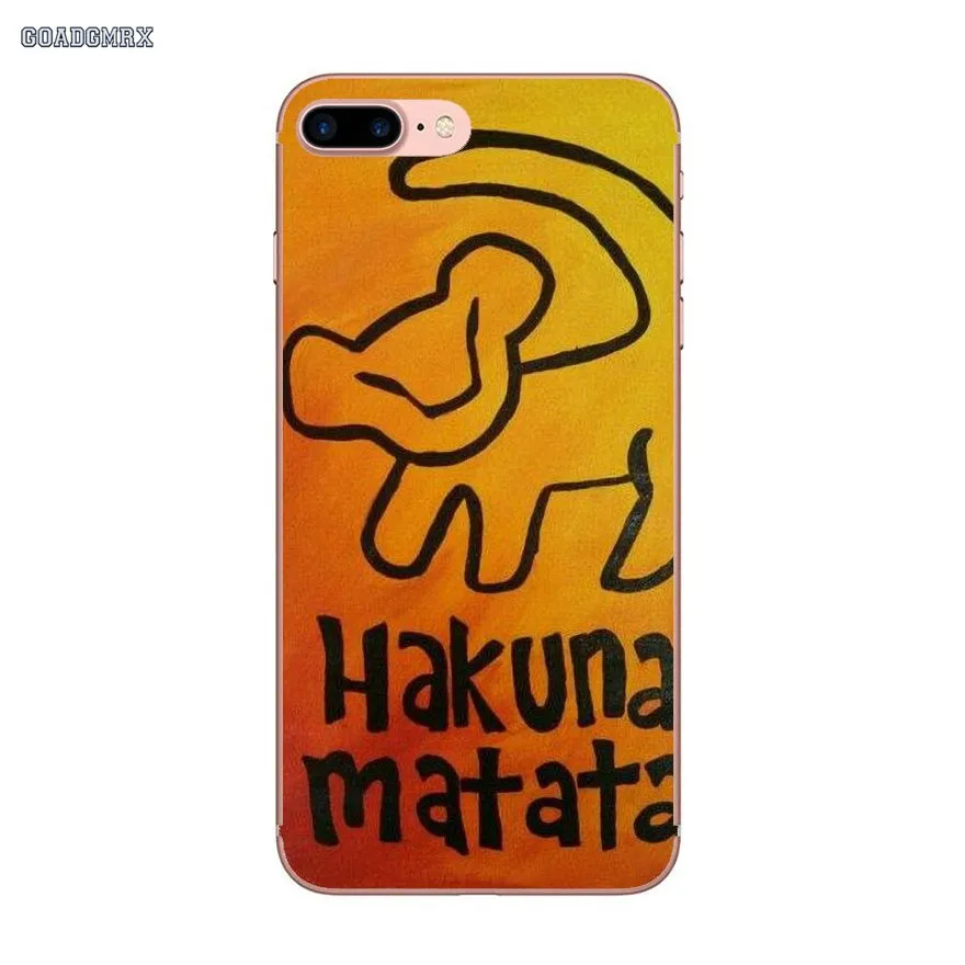 Hakuna Matata The Lion King прозрачные мягкие чехлы для iPhone 6 6S 7 8 Plus X XS MAX XR 4 4S 5 5S SE 5C | Мобильные