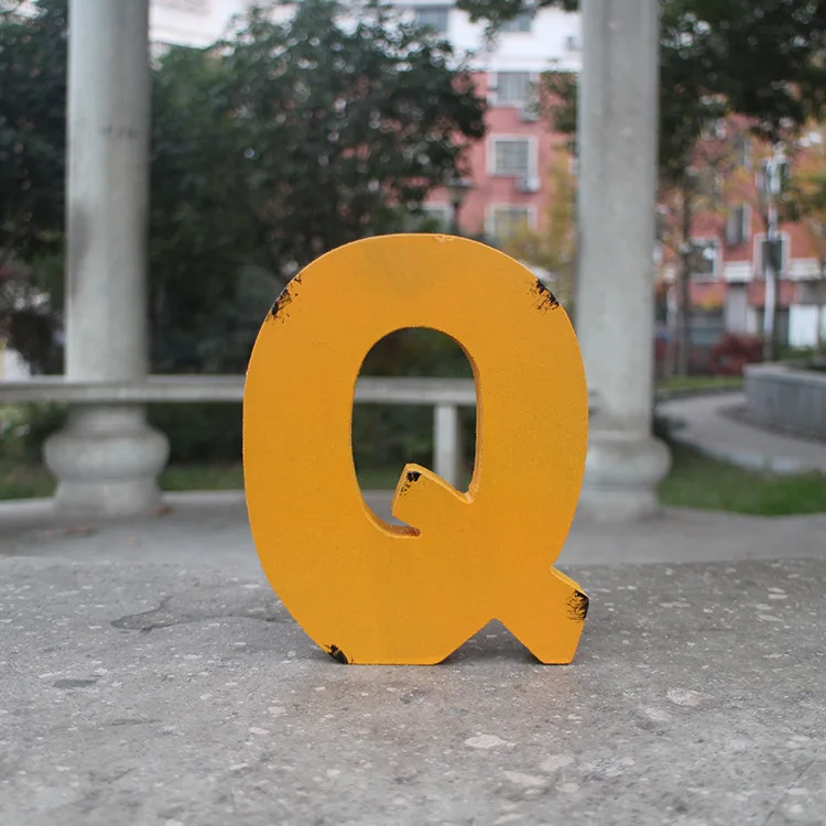 Q 18 см/" деревянные буквы заглавные английские буквы украшение для дома, сада, свадьбы декоративные буквы алфавита экологически чистые - Цвет: Q