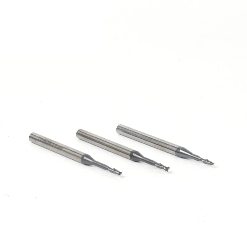 2 бороздочная R0.5 R0.75 R1 HRC55 карбида вольфрама с покрытием Алюминий длинная шея фрез