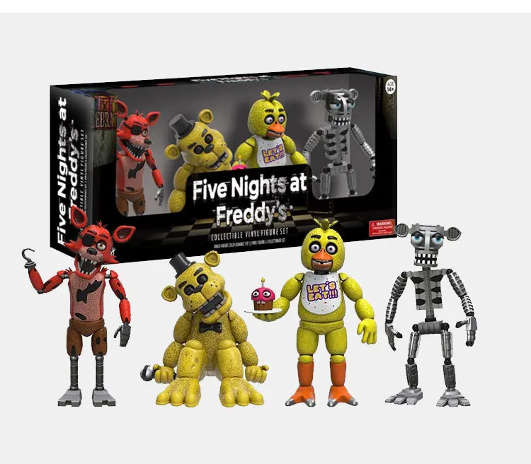 FNAF Five Nights At Freddy's Bonnie Foxy Freddy Fazbear медведь ночь Фредди кукла игрушки экшн-фигурка игрушка с коробкой