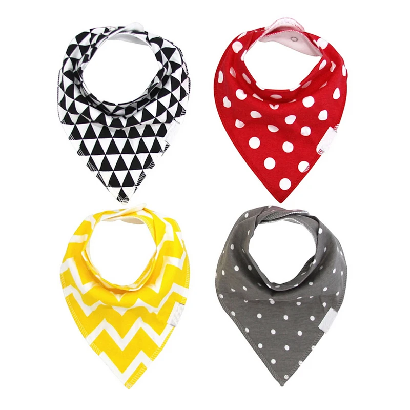 Baby Bibs 4pcs a Set lot burp accessories Kids Bandana 100%Cotton babies Feeding Saliva Towel Free shipping | Детская одежда и