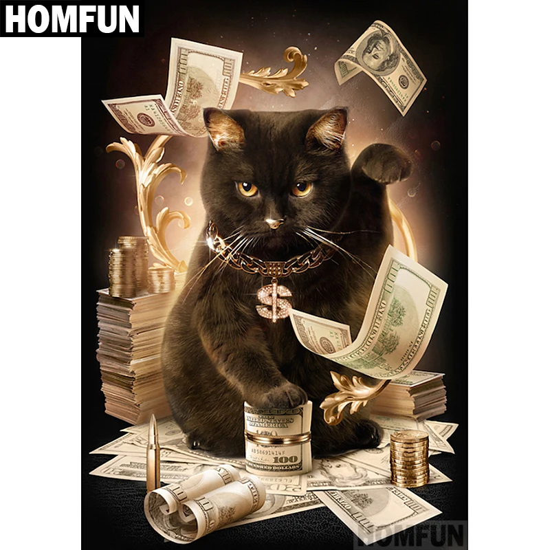Алмазная вышивка HOMFUN картина 5D сделай сам с квадратными/круглыми стразами