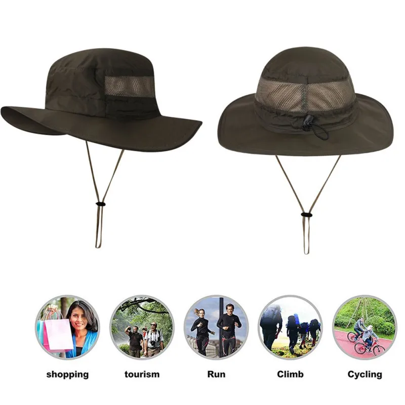 Регулируемая дышащая водонепроницаемая Складная сетчатая Спортивная шляпа с