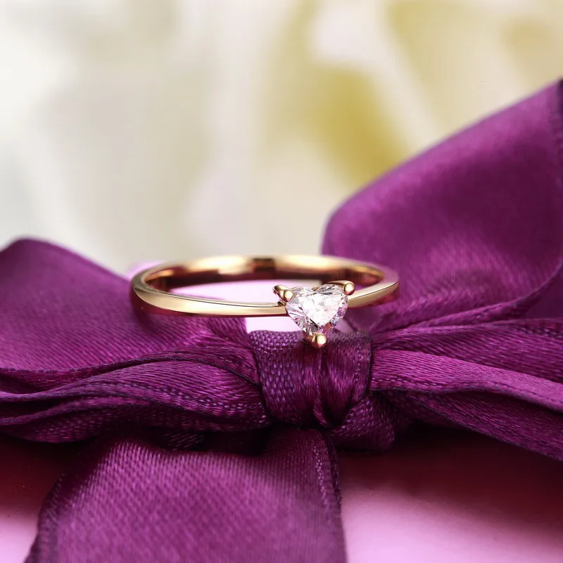 ANI 18 K желтое/розовое/белое золото(AU750) обручальное кольцо 0.2ct сертифицированное кольцо с натуральным бриллиантом для помолвки женщин